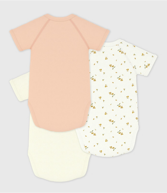 Petit Bateau 3 overslag ROMPERTJES korte mouw A0FAK