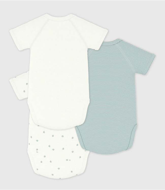 Petit Bateau 3katoenen babyoverslagrompertjes  korte mouw - a0FAG