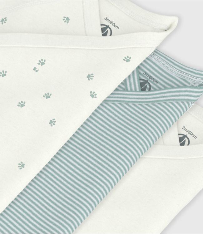 Petit Bateau 3katoenen babyoverslagrompertjes  korte mouw - a0FAG