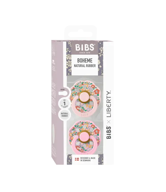 BIBS x Liberty Pacifier Boheme 2 PACK Chloe Meadow Ivory Mix