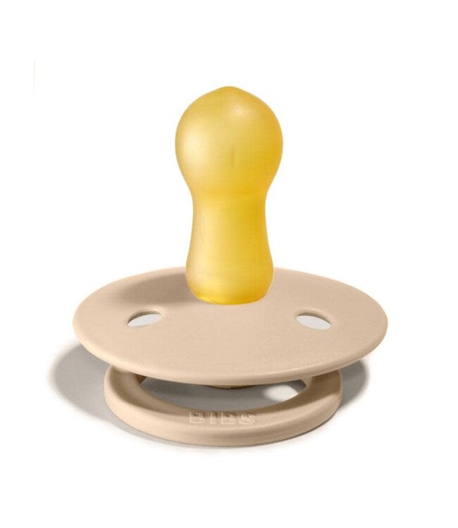 BIBS 2pack Fopspeen natuurrubber  glow in the dark Blush/Vanilla