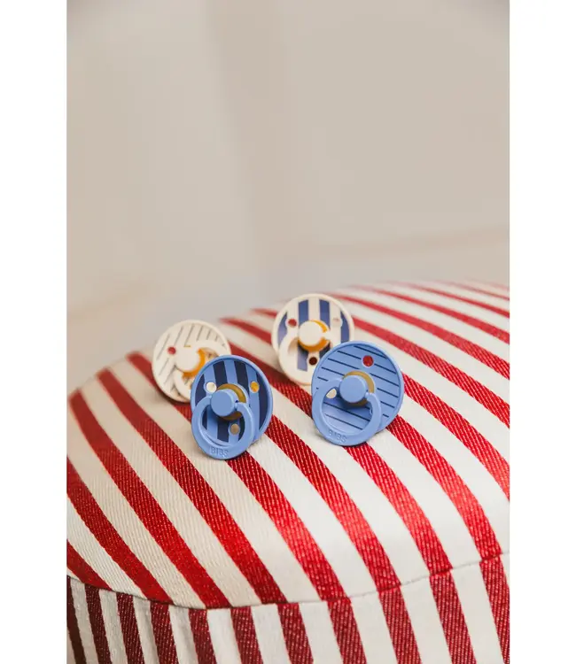 BIBS Studio Colour Pin 2 Pack Ivory Steel Blue Mix