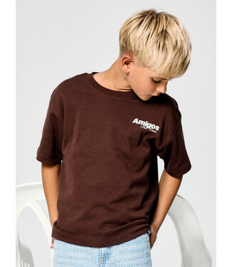 Name it T-shirt met backprint - Chestnut