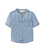 Name it baby 13253406 - NBMLEO STRIPE DNM SS SHIRT 1910-IP  - Light Blue Denim