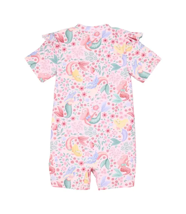 Little Dutch Zwempak korte mouw - Roze - Dreamy Mermaid CL26030214