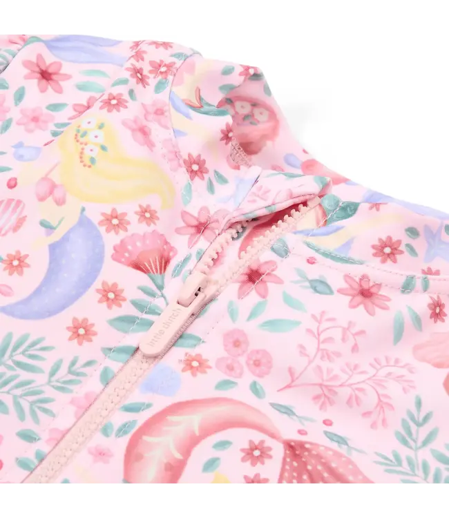 Little Dutch Zwempak korte mouw - Roze - Dreamy Mermaid CL26030214