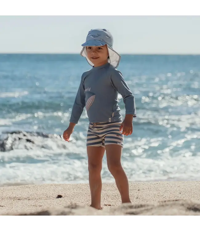 Little Dutch Zwembroek - Blauw - Ocean Blue Stripes