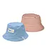 Little Dutch Omkeerbare Bucket hat - Blauw - Ocean Brown Stripes  CL26030901