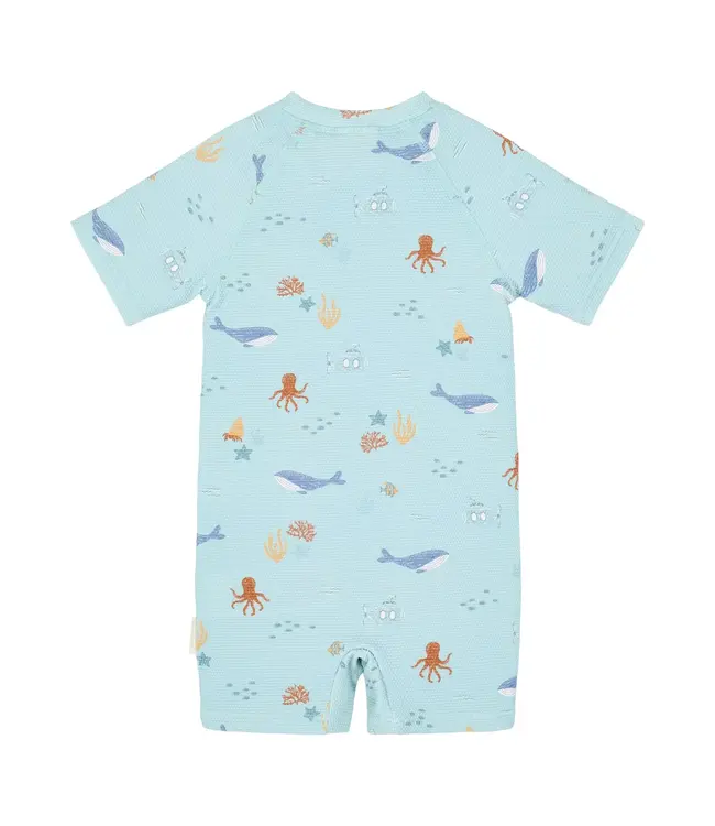 Little Dutch Zwempak korte mouw - Groen - Ocean Friends CL26030206