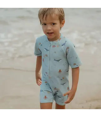 Little Dutch Zwempak korte mouw - Groen - Ocean Friends