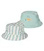 Little Dutch Omkeerbare Bucket hat - Groen - Ocean Surf Stripes