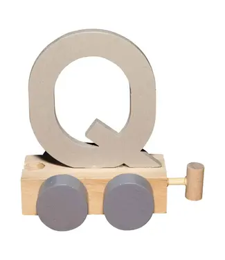 JEP! Kids Houten Trein letter Q Sand
