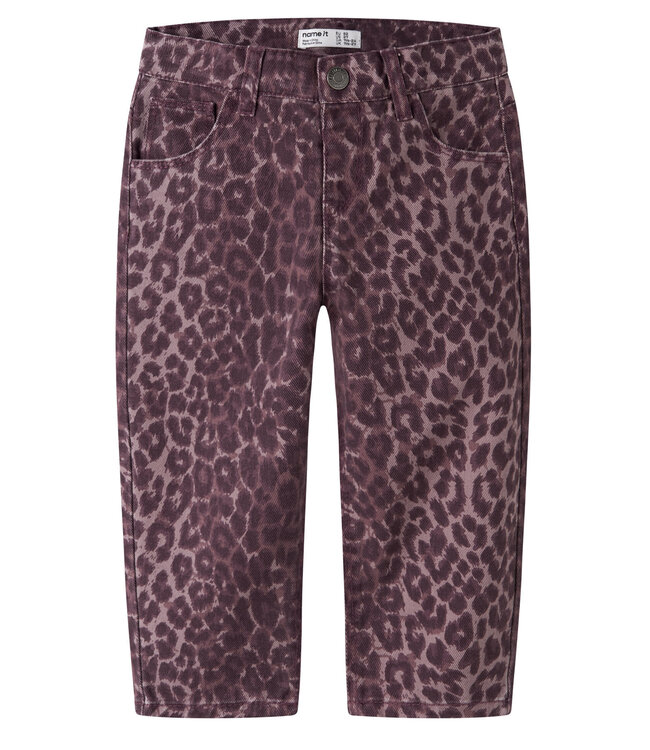 Name it mini 13253471 NMFBELLA MOM LEO TWILL PANT 4002-TD F Burgundy LEO