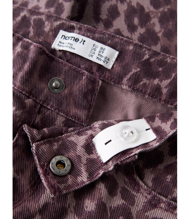 Name it mini 13253471 NMFBELLA MOM LEO TWILL PANT 4002-TD F Burgundy LEO