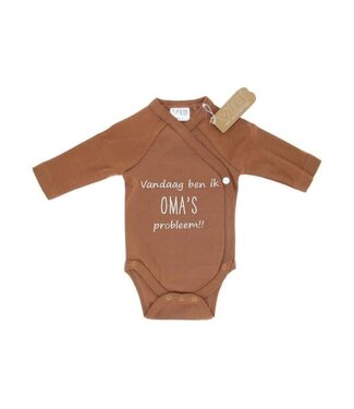 VIB Romper - Vandaag ben ik oma's probleem - Bruin