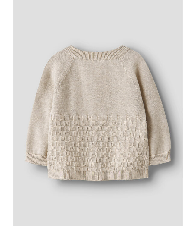 Name it baby 13254687 - NBNOROLLY LS KNIT CARD - Peyote Melange