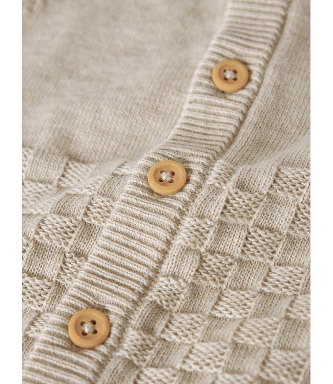 Name it baby 13254687 - NBNOROLLY LS KNIT CARD - Peyote Melange