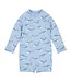 Little Dutch Zwempak lange mouw - UPF 40 - Blauw - Ocean Splash