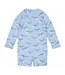 Little Dutch Zwempak lange mouw - UPF 40 - Blauw - Ocean Splash