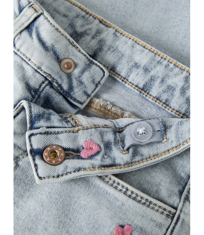 Name it mini 13250733 NMFROSE WIDE EMB JEANS 2633-FR NOOS Light Blue Bleached Denim