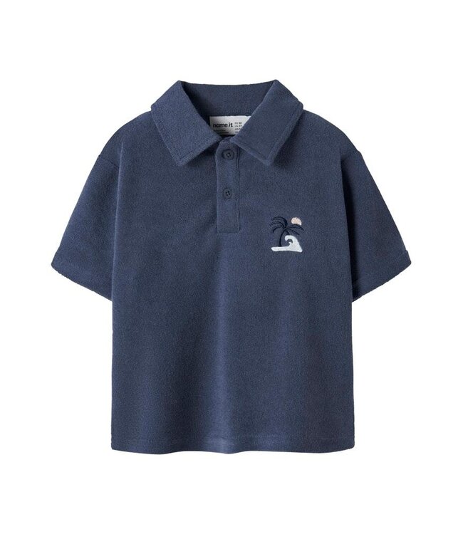 Name it mini NMMJARED SS NREG TERRY POLO 13256589 Vintage Indigo