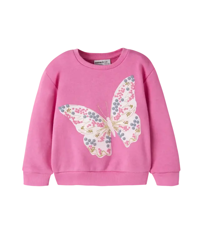 Name it mini 13257738 - NMFDARITA LS NREG SWEAT - Strawberry Moon