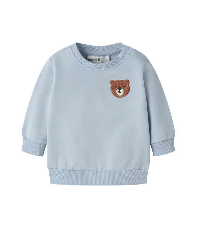 Name it baby NBMDADDEL LS SWEAT 13253573 Blue Fog