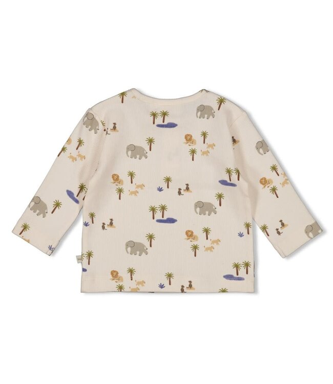 Feetje 51602741 Longsleeve rib AOP - Safari Savage Offwhite