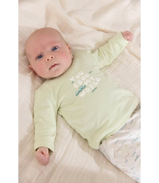 Feetje 52202526 Broek AOP - You Croc my World Offwhite melange
