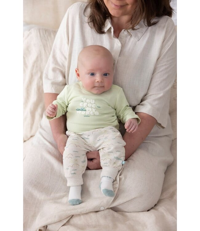 Feetje 52202526 Broek AOP - You Croc my World Offwhite melange