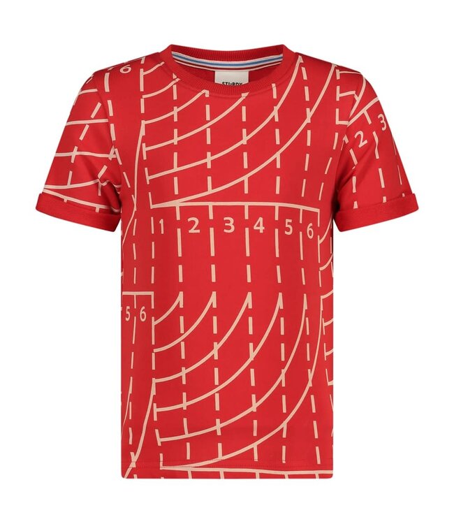Sturdy 71700486 T-shirt AOP - Run the Day Rood