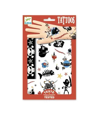 DJECO Pirates tattoos 2 vellen +50 tattoeages 3+ jaar