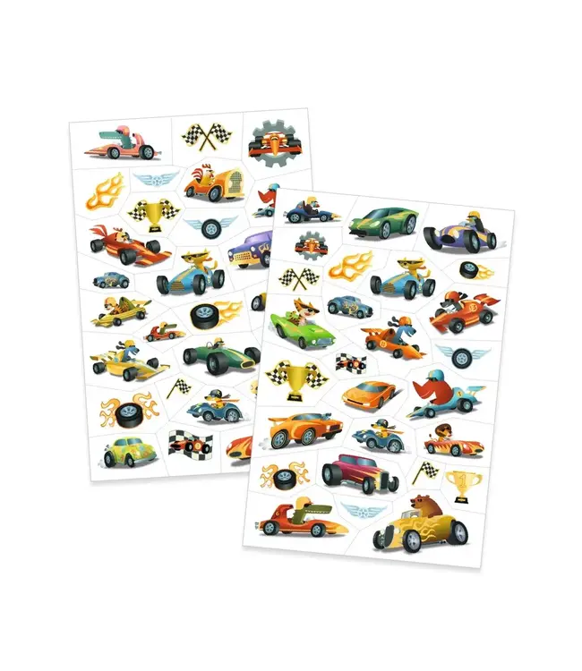 DJECO Speedsters tattoos 2 vellen +50 tattoeages 3+ jaar