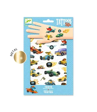 DJECO Speedsters tattoos 2 vellen +50 tattoeages 3+ jaar