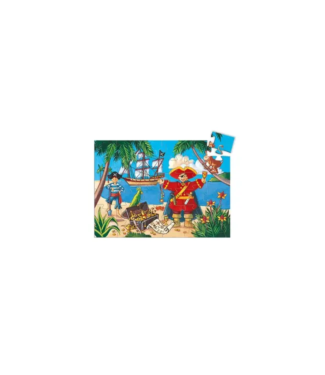 DJECO Silhouette puzzle the pirate and his treasure - (36 stukjes)