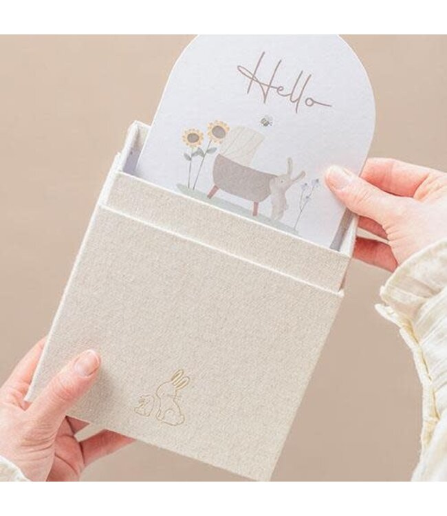 Little Dutch Mijlpaal kaarten - Beige - Baby Bunny - EN