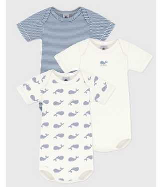 Petit Bateau Setje body'korte mouw walvisprint