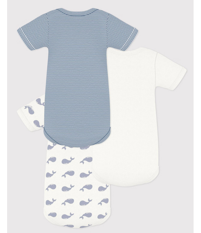 Petit Bateau Setje body'korte mouw walvisprint