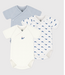 Petit Bateau 3 cross-over ROMPERTJES korte mouw  A0GHM