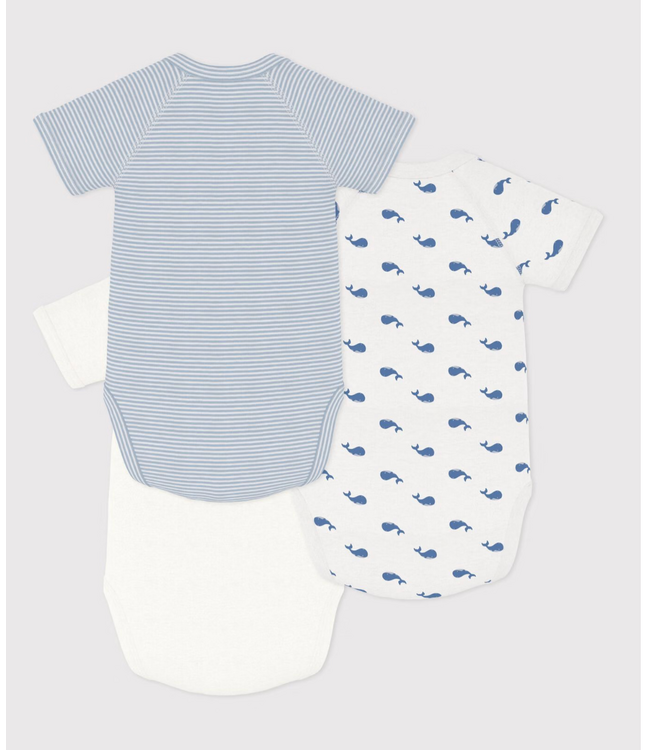 Petit Bateau 3 cross-over ROMPERTJES korte mouw  A0GHM