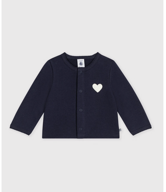 Petit Bateau Copy of Gebreid katoenen vestje in ribbelsteek