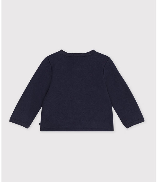 Petit Bateau Copy of Gebreid katoenen vestje in ribbelsteek