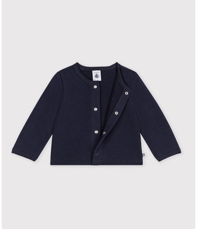 Petit Bateau Copy of Gebreid katoenen vestje in ribbelsteek