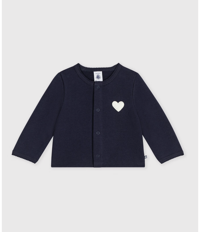 Petit Bateau Copy of Gebreid katoenen vestje in ribbelsteek