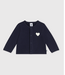 Petit Bateau Copy of Gebreid katoenen vestje in ribbelsteek