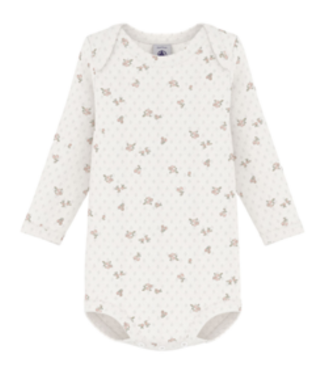 Petit Bateau Romper lange mouw bloemenprint A0H2O