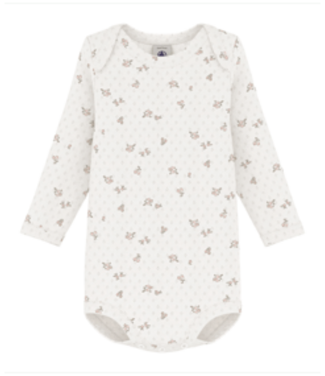 Petit Bateau Romper US ML A0H2O MARSHMALLOW/MULTICO