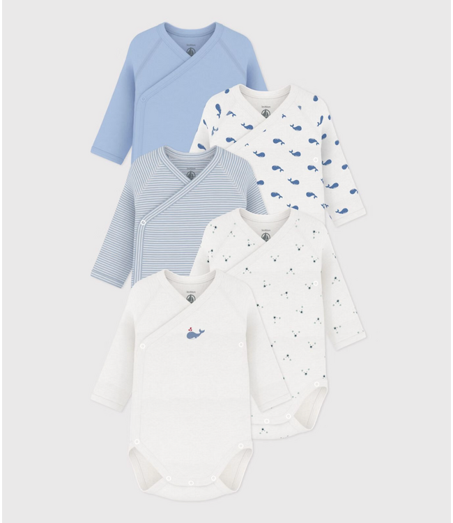 Petit Bateau 5 rompers NAISS ML A0GEN variante 1