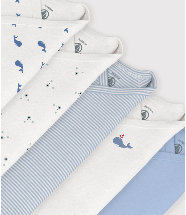 Petit Bateau 5 rompers NAISS ML A0GEN variante 1
