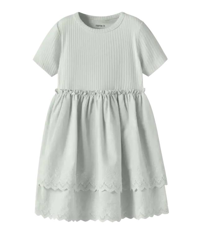 Name it mini 13255605 - NMFHAVELLE SS DRESS - Pale Aqua